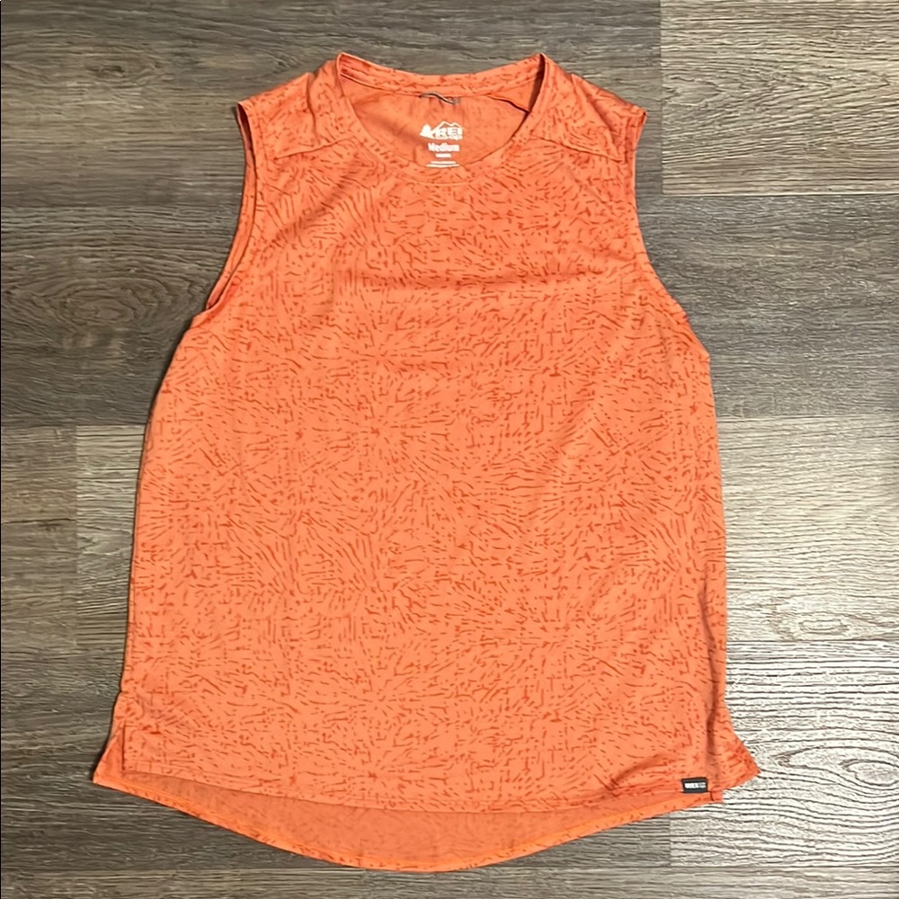 REI Co op Women’s Orange Sleeveless Tee Tank Top Medium